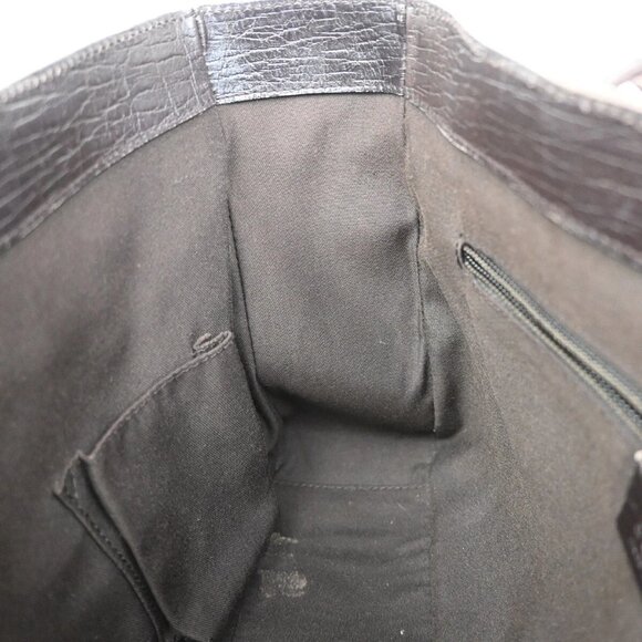 GUCCI Logo GG Pattern Hand Tote Bag PVC Leather Brown Made In Italy - Picture 16 of 16